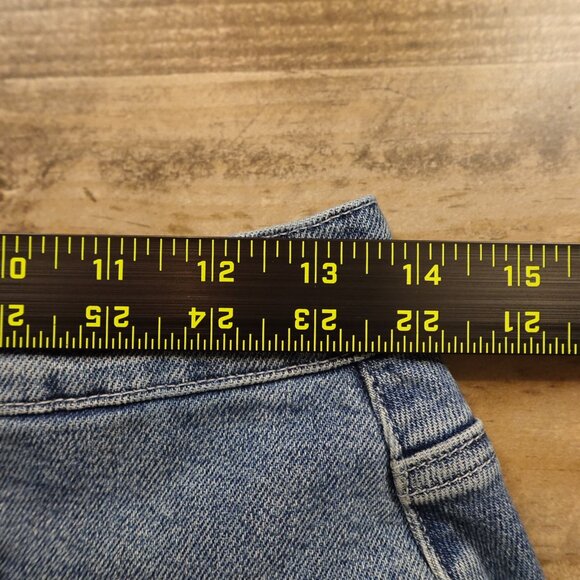 GOOD AMERICAN Zip Denim Mini Skirt Women's 8/29 High Rise Raw Hem - Picture 4 of 8